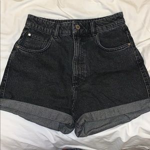 Zara Black High Waisted Shorts